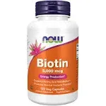 Biotyna Biotin 5000 Mcg 120 Kapsułek NOW FOODS