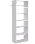 Essential Shelf 25 in. W White Wood Closet Tower