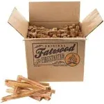 Fatwood Firestarter Kindling Sticks for Wood Stoves, Fireplaces, Bonfire Pits, Camping, Grill, Survival Quickstart Tinder by Pure Garden, 10 or 25 lb. Box