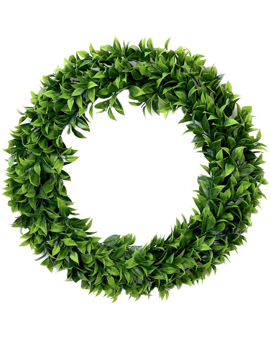 20in Artificial Bay Leaf Wreath In Green