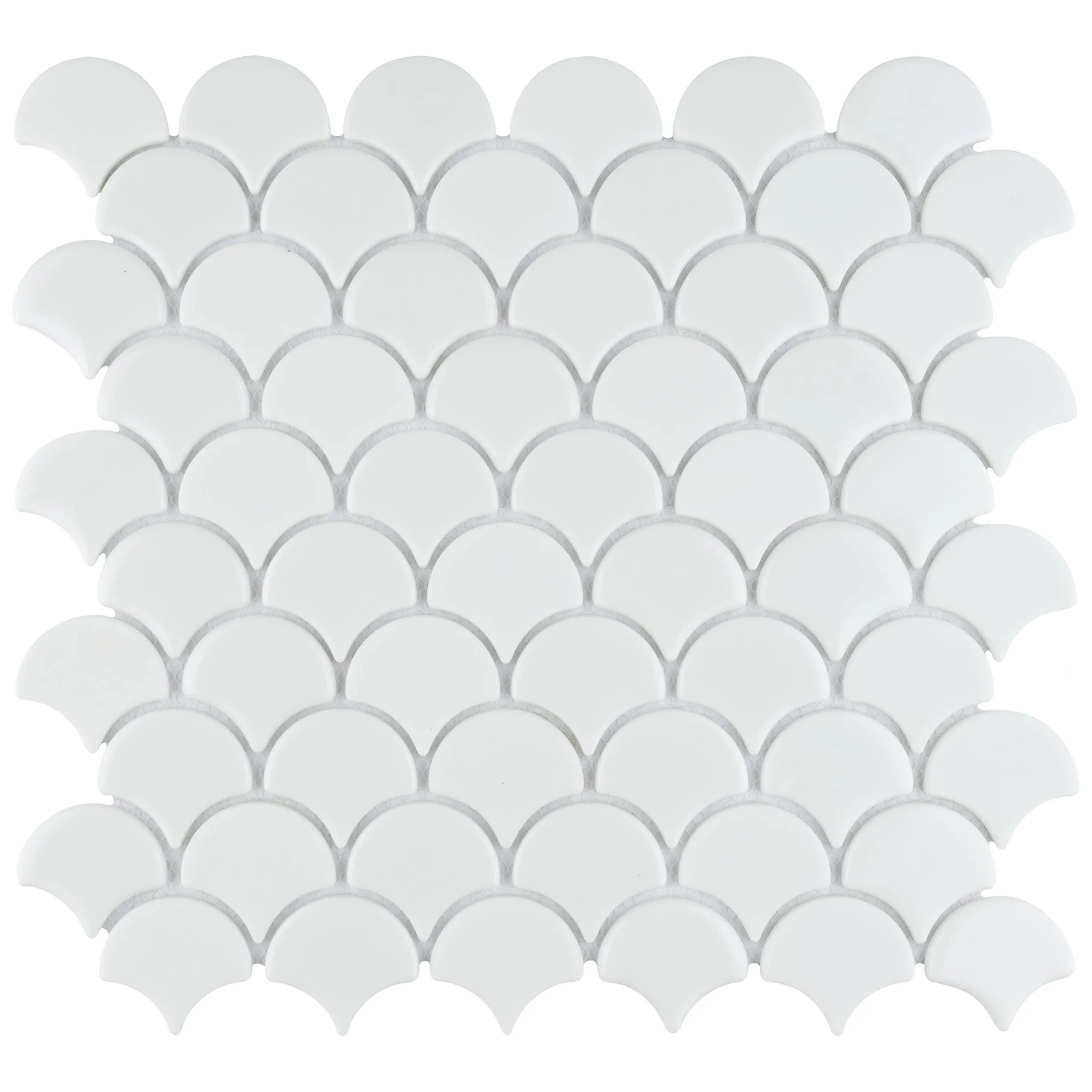 Merola Tile Expressions Scallop Glass Floor and Wall Tile