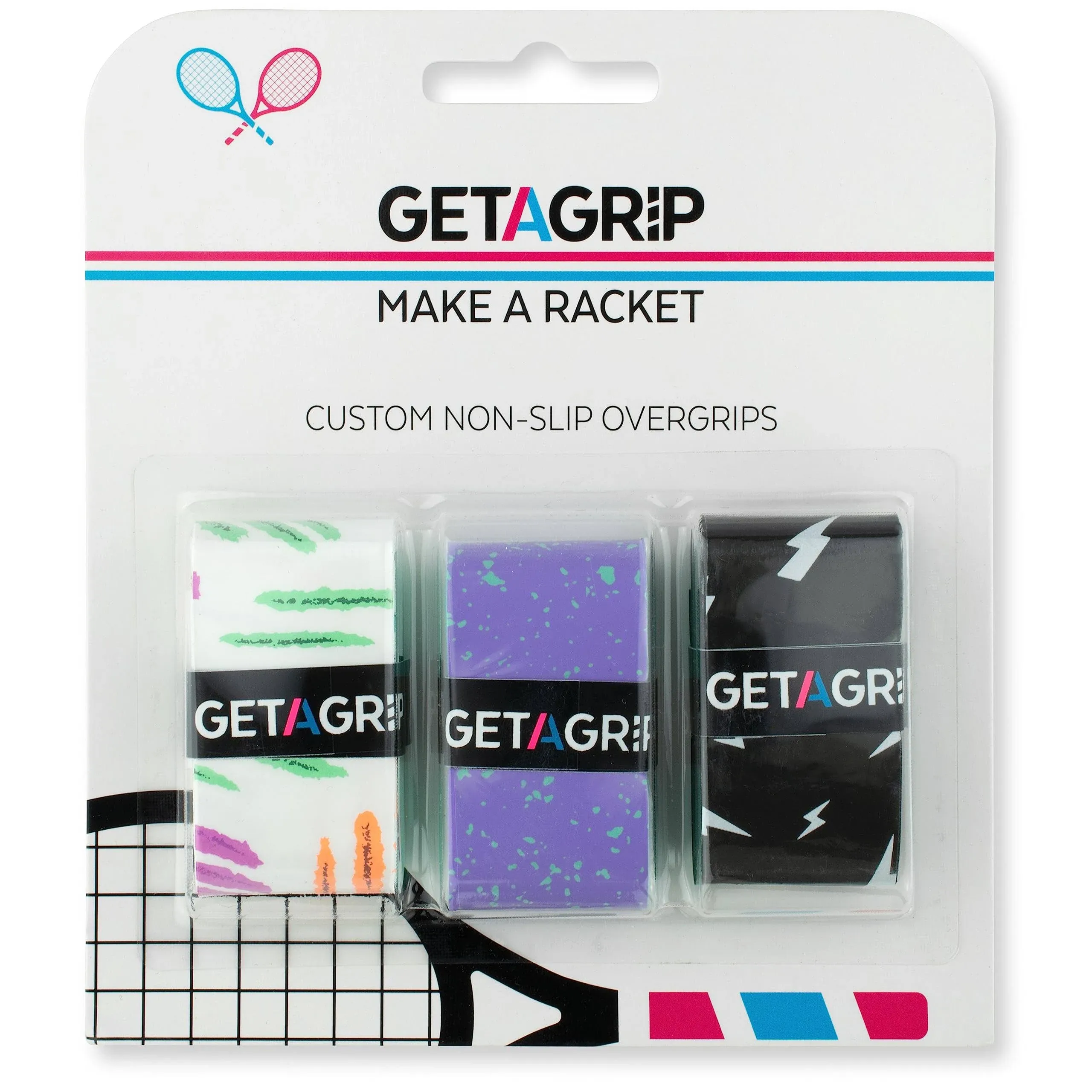 Get A Grip Tennis Overgrip - Anti Slip Tennis Racket Handle Grip Tape 3-Pack🎾  | eBay