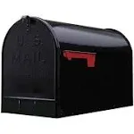 Gibraltar Jumbo Galvanized Steel Post Mount Black Mailbox ST200BAM