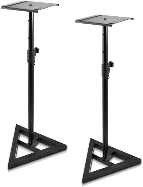 Pyle Pstnd35.5 - Height Adjustable Monitor Speaker Stands Heavy-Duty Telescoping