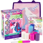 DIY Unicorn Latch Hook Kit for Girls – Mini Rug Sewing Set with 15 Colorfu