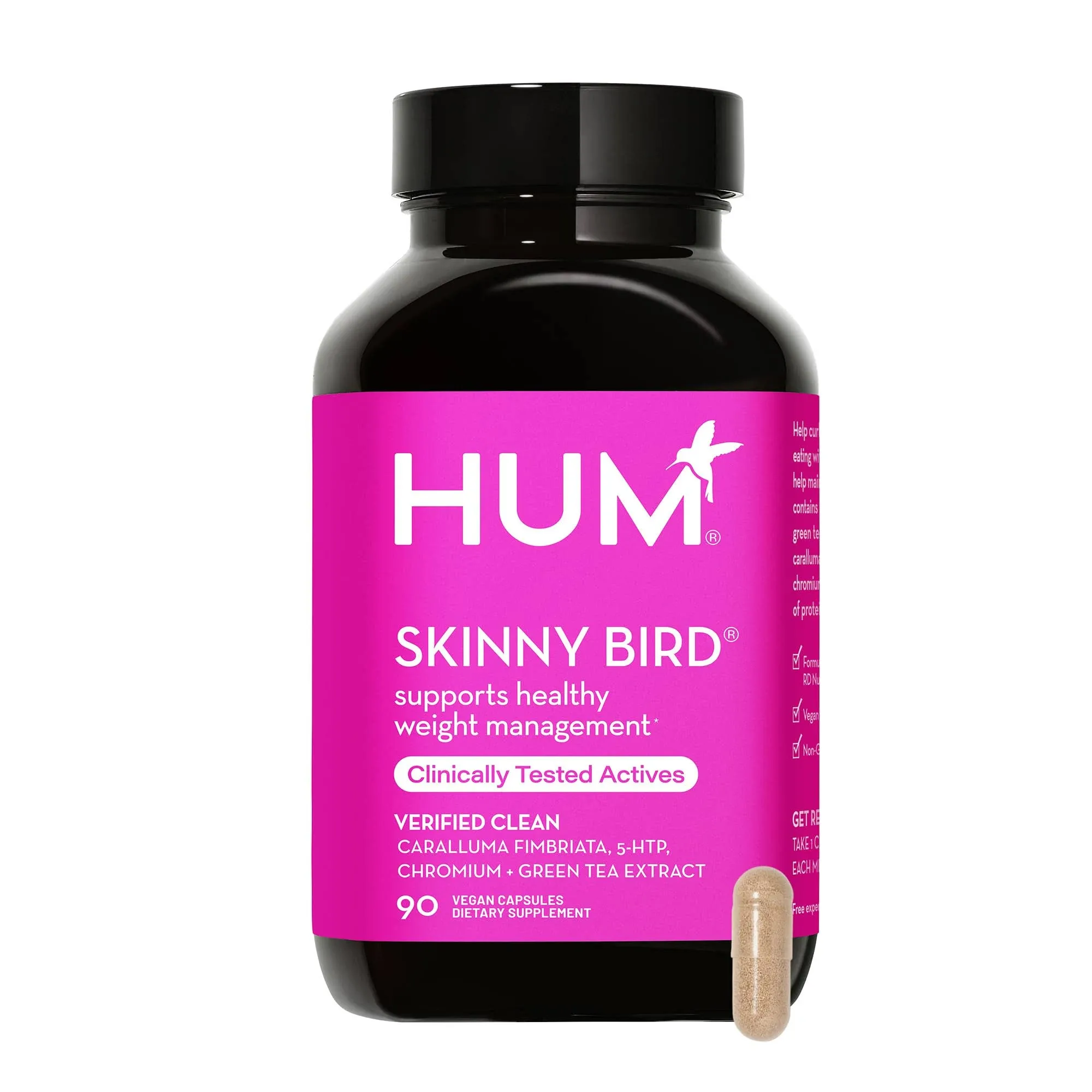 Hum Nutrition - Skinny Bird - Botanical Weight Management Support, 90 Vegan Caps