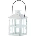 Kate Aspen Vintage White Distressed Lantern