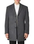 Calvin Klein Men's Prosper Wool-Blend Slim Fit Overcoat - Medium Grey - 46r