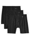 Shop 2(x)ist 3-pack Knit Pima Cotton Boxers In Black