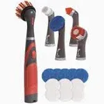 Rubbermaid Reveal Power Scrubber 18-Piece Kit, Cordless Electric Battery Powered Scrub Brush, Water Resistant, for Home/Kitchen/Bathroom/Grout/Tile/Shower/Tub