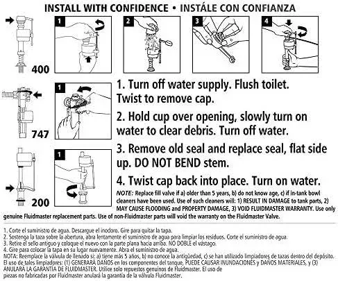 242 Toilet Fill Valve Seal Replacement Part, Fits 400A Fill Valve (10)