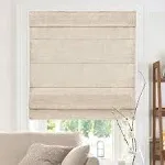 CHICOLOGY Roman Shades for Windows , Window Treatments , Roman Shades , Roman Window Shades , Room Darkening Shades , Window Shades , 47"W X 64"H , Belgian Flax (Privacy & Light Filtering)