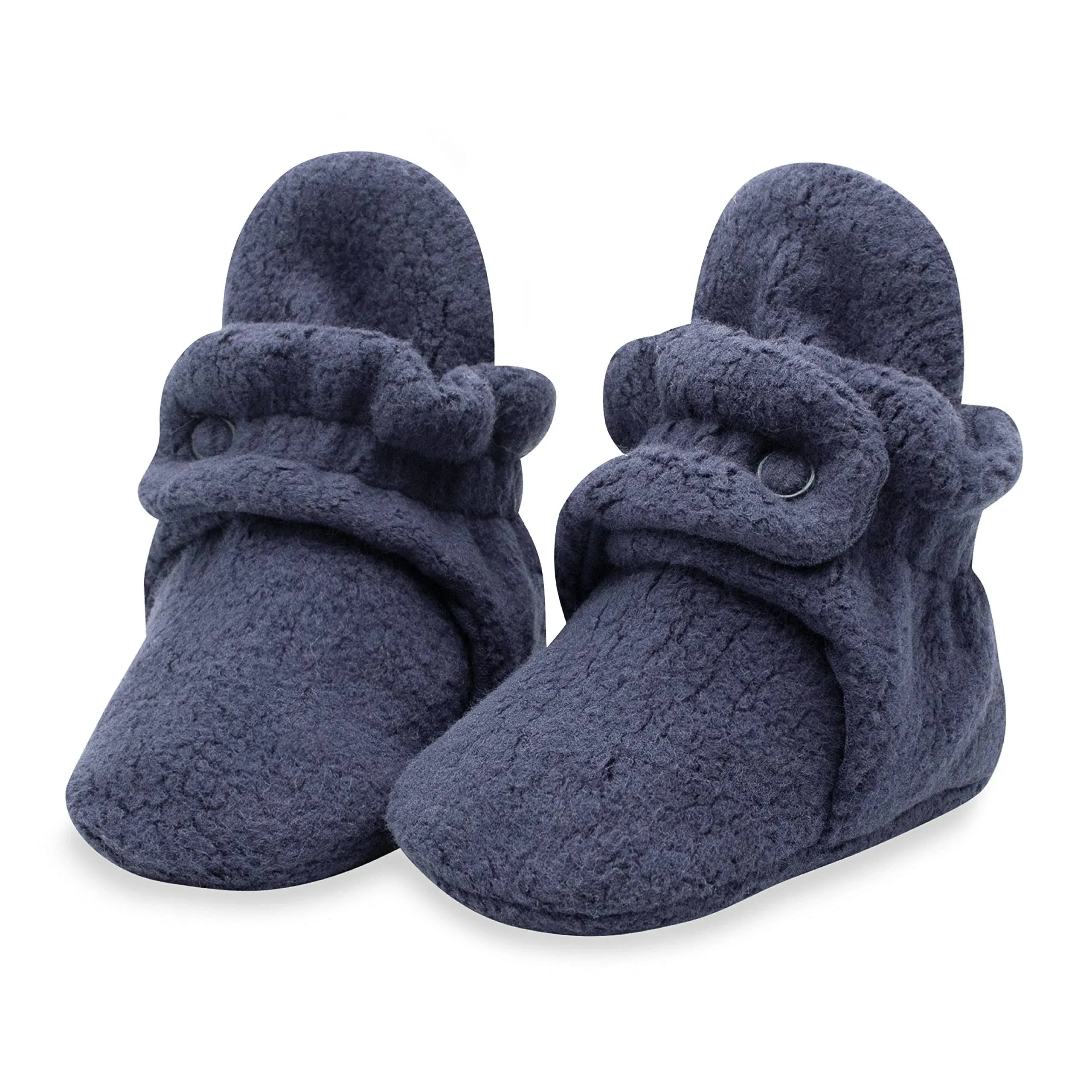 Zutano Cozie Fleece Gripper Baby Bootie - Denim Navy, 18M