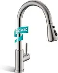 Kicimpro Touchless Kitchen Faucet with Pull Down Sprayer Brushed Nickel, Side Motion Sensor Kitchen Touchless Faucet with Water Line, Two Control Modes Touchless Faucet for Kitchen Sink, Single Handle