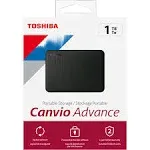 Toshiba Canvio Advance 2TB Portable External Hard Drive USB 3.0, Red - HDTCA20XR3AA