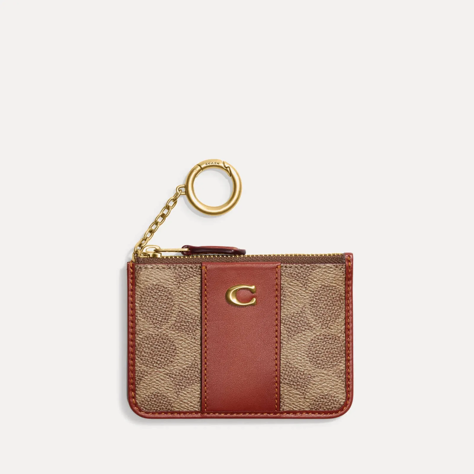 Coach Mini Skinny ID Case in Signature Canvas