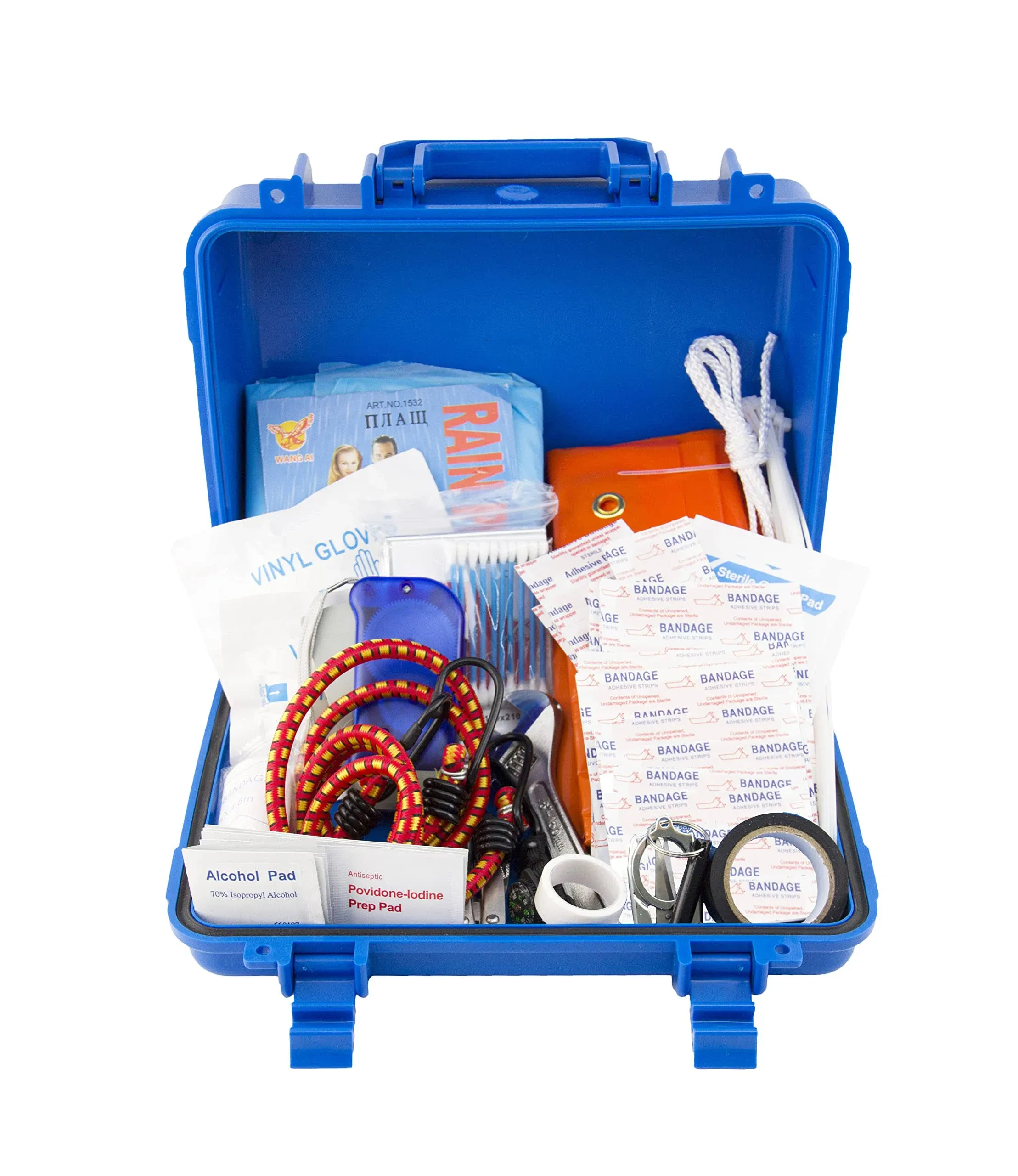 USCG Approved Boat Safety Kit - Electronic Flare - First Aid Kit - Whistle - Multi Tool - Waterproof Case Coast Guard Boating Marine Flares Emergency Distress Signals