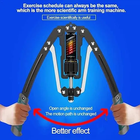 EAST MOUNT Twister Armtrainer – Verstellbare Hydraulikkraft von 10 - 200 kg, Heim-Brustdehner, Schultermuskeltraining, Fitnessgerät, Armverstärkter Übungsstärker.