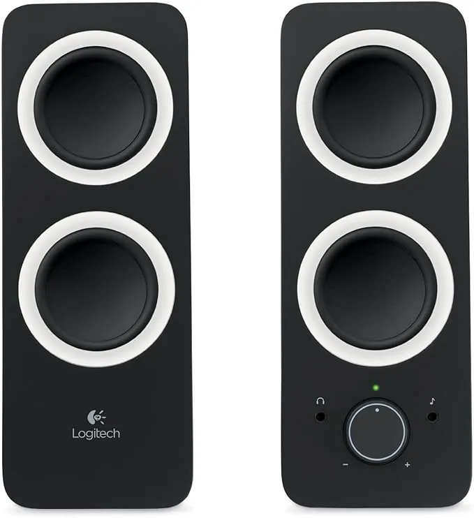 Logitech Z200 Stereo Desktop Speakers / Laptop Speakers with Power Adaptor