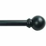 KN71606 Chelsea Ball End Standard Decorative Window Curtain Rod, 28-48&#034; Adjus...