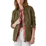 Lucky Brand Olive Green Utility Jacket with Waist Drawstring