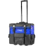 Stark 20" Rolling Wide Mouth Tool Bag w/ Divider, Blue