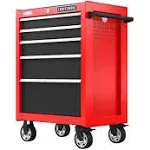 S2000 Rolling Tool Cabinet, 5 Drawer, Red, Steel, 26-1/2 in W x 18 in D x 37-1/2 in H