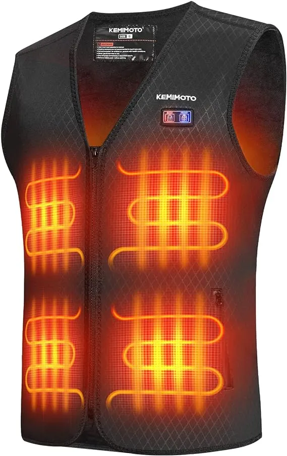 KEMIMOTO Heated Vest for Men, Warming Vest, Heated Hunting Vest, BATTERY NOT INCLUDED, Electric Heated Vest