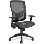 Union & Scale Flexfit Kroy Mesh Task Chair, Supports Up to 275 lbs, 18.9 to 22.76" Seat Height, Black Seat, Black Back, Black Base