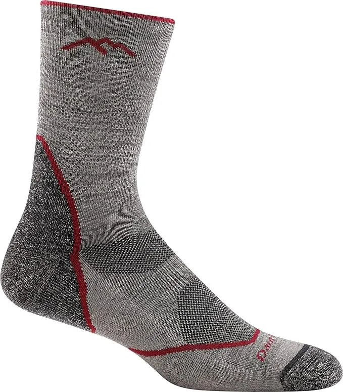 Darn Tough, Light Hiker (#1972), Merino Wool, Micro Crew, Lightweight, Men’s Cushioned Hiking Socks