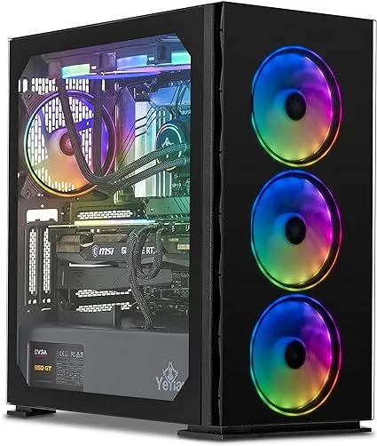 YEYIAN Yari X21 Gaming PC Computer, INTEL 12th Gen Alder Lake i9-12900KF 16-Core 3.2GHz, GeForce RTX 3080 10GB GDDR6X, 2TB NVMe Gen 4 SSD, 2TB 3.5” HDD, 32GB DDR5 4800MHz, 240mm AIO ARGB WiFi 6 BT 5.2