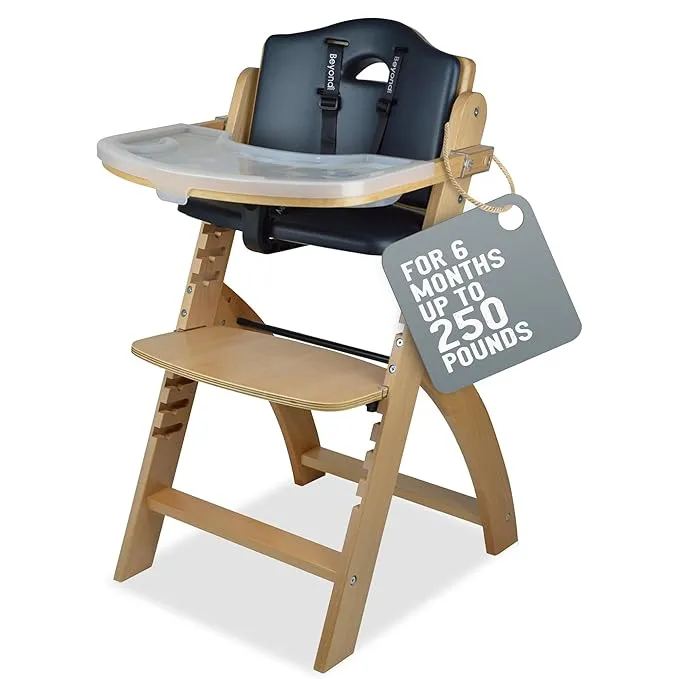 Abiie Beyond Junior Y High Chair - Mahogany - Cream