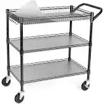 990Lbs Capacity Heavy Duty Rolling Utility Cart, NSF Rolling Carts with Wheels