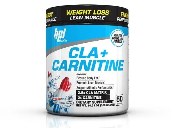 BPI Sports CLA+Carnitine–Conjugated Linoleic Acid–Weight Loss Formula –Metabolism, Performance, Lean Muscle–Caffeine Free–For Men & Women–Watermelon Freeze–50 servings – 12.34 oz.(Packaging May Vary)