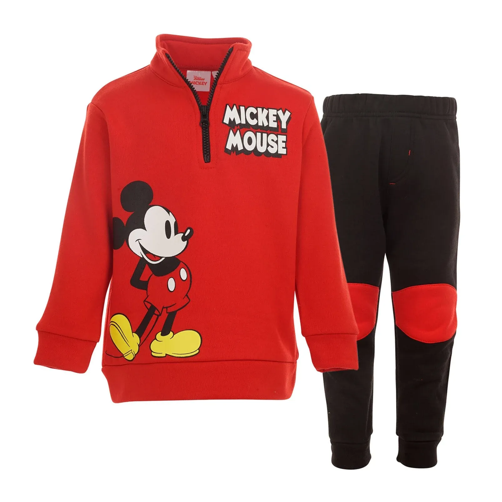 Disney Mickey Mouse Toddler Boys Half Zip Sweatshirt and Pants Set