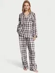 Victoria's Secret Flannel Pajama Set, Long Sleeve Button Down Shirt & Pants Set, Sleepwear for Women (XS-XXL)