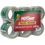 Duck - Heavy-Duty Carton Packaging Tape, 3" x 55yds, Clear - 6/Pack