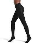 No Nonsense Women's Super Opaque Control Top Tights - 1 Pair Pack Black XL