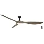 Marlon 84 in. Integrated LED Indoor Natural Iron Ceiling Fan with Greige Oak Blades and Remote Control