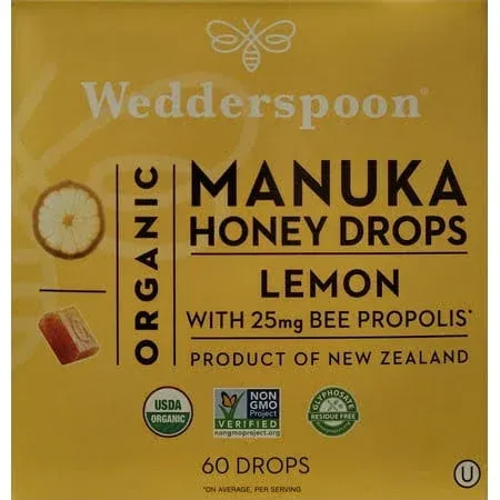 Wedderspoon Organic Manuka Honey Lemon Drops