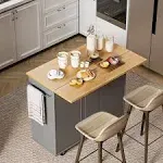 Shintenchi Rolling Kitchen Island Cart