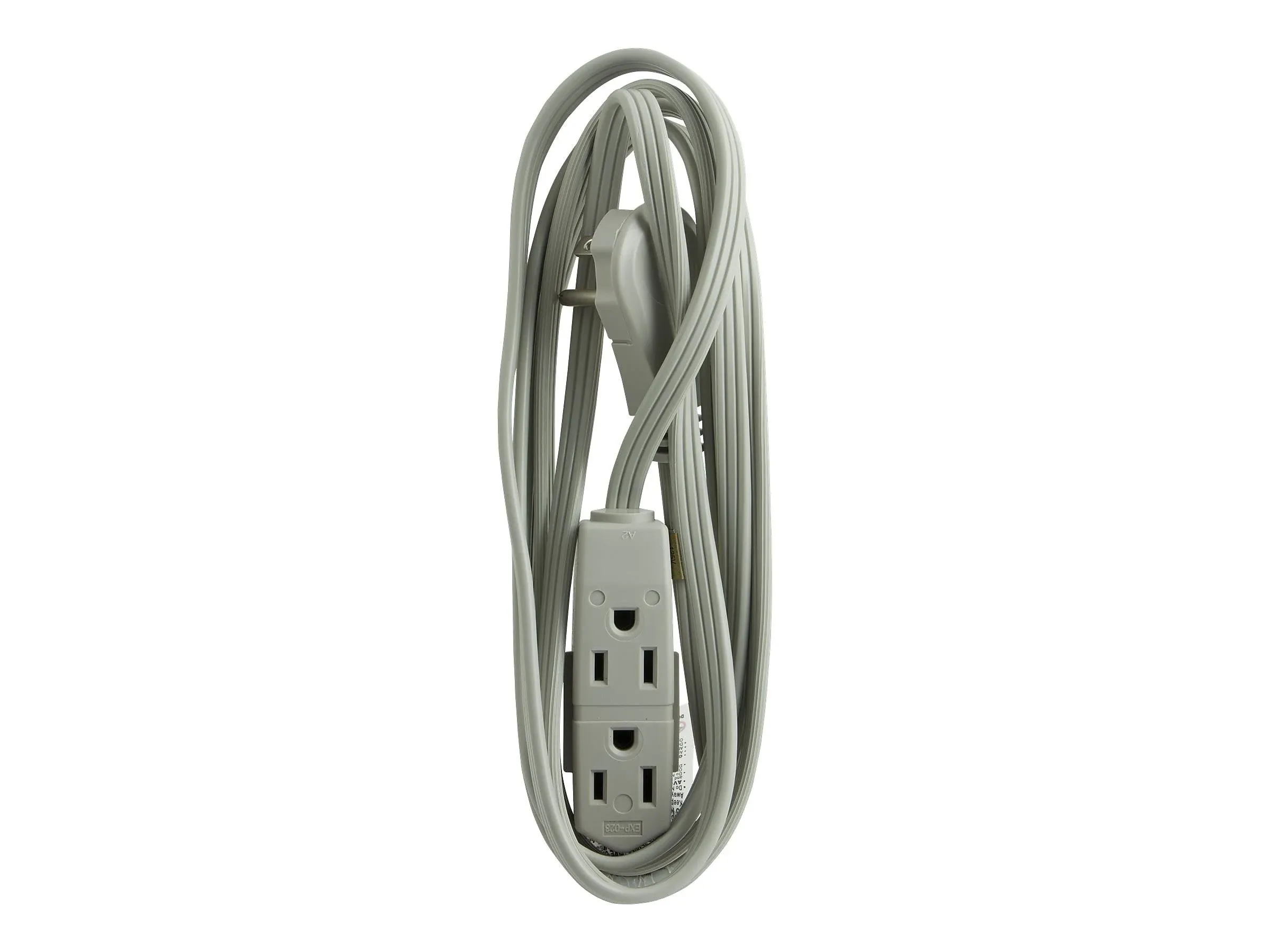 GE 3 Outlet Power Strip Indoor Gray 43027 8ft 16 Gauge