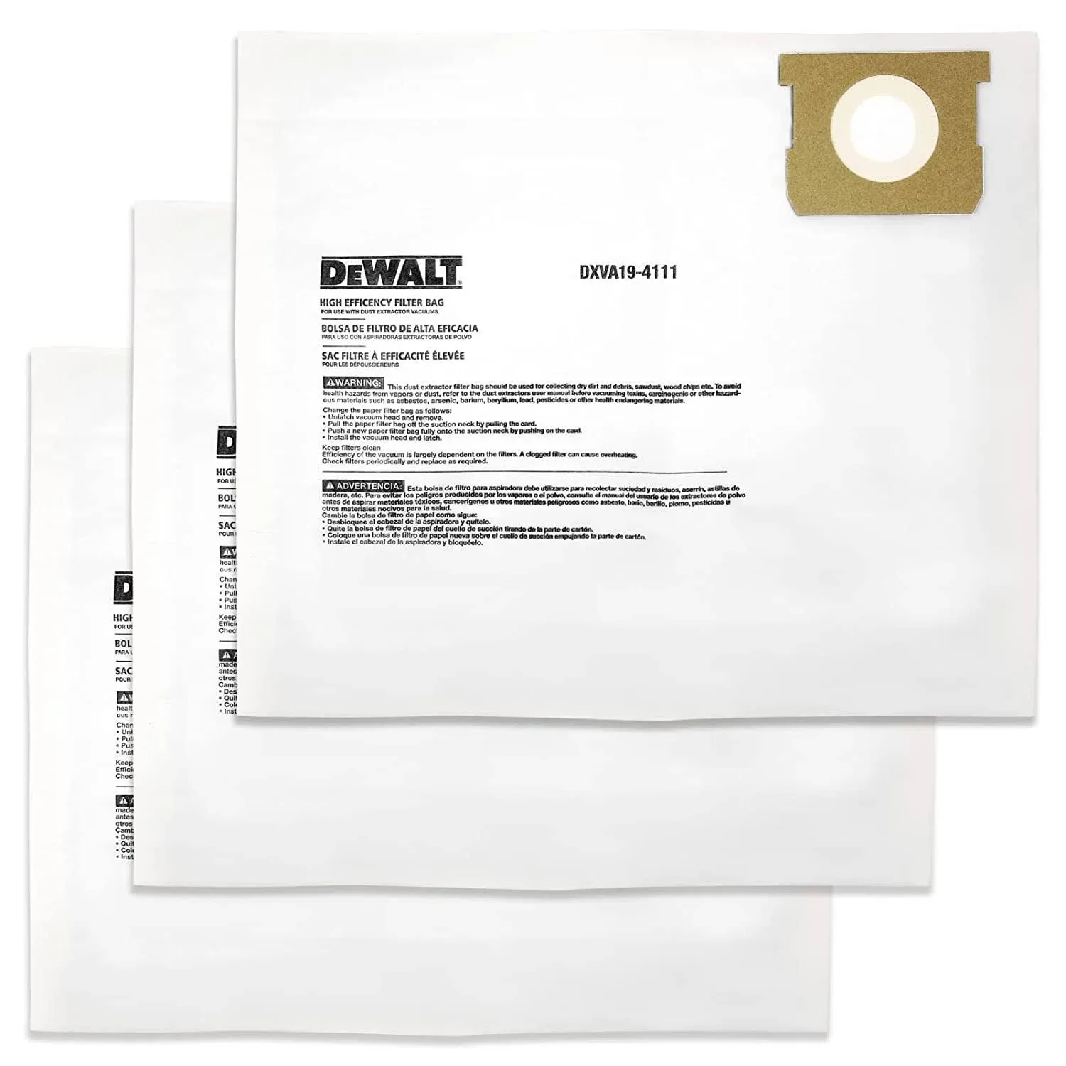 DeWalt 3-Count 6-10 Gallon Fine Dust Bag