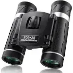 NEOVIC 200x25 Compact Binoculars for Adults and Kids, High Powered Mini Pocket Binoculars, Waterproof Small Binoculars for Bird Watching, Hunting, Traveling, Sightseeing, Concert, Theater, Opera