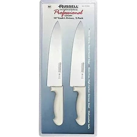 New Russell International 10” Cook&#039;s Knives 2-Pack High-Carbon Steel