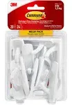 Command 17001-MPES Medium Utility Hook Mega Pack, White, 20 Hooks & 24 Strips