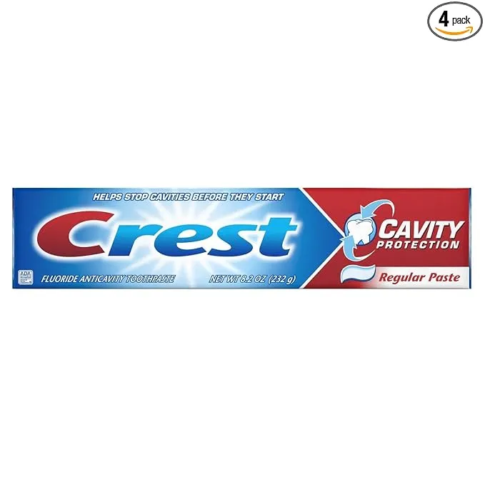 Crest Cavity Protection Toothpaste Regular - 8.2 oz, Pack of 4 245941