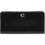 Coach Smooth Leather Skinny Wallet - Black