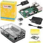 CanaKit Raspberry Pi 3 B+ (B Plus), Clear Case, power PI3P-K104W-C4-<wbr/>CLR-R1 New