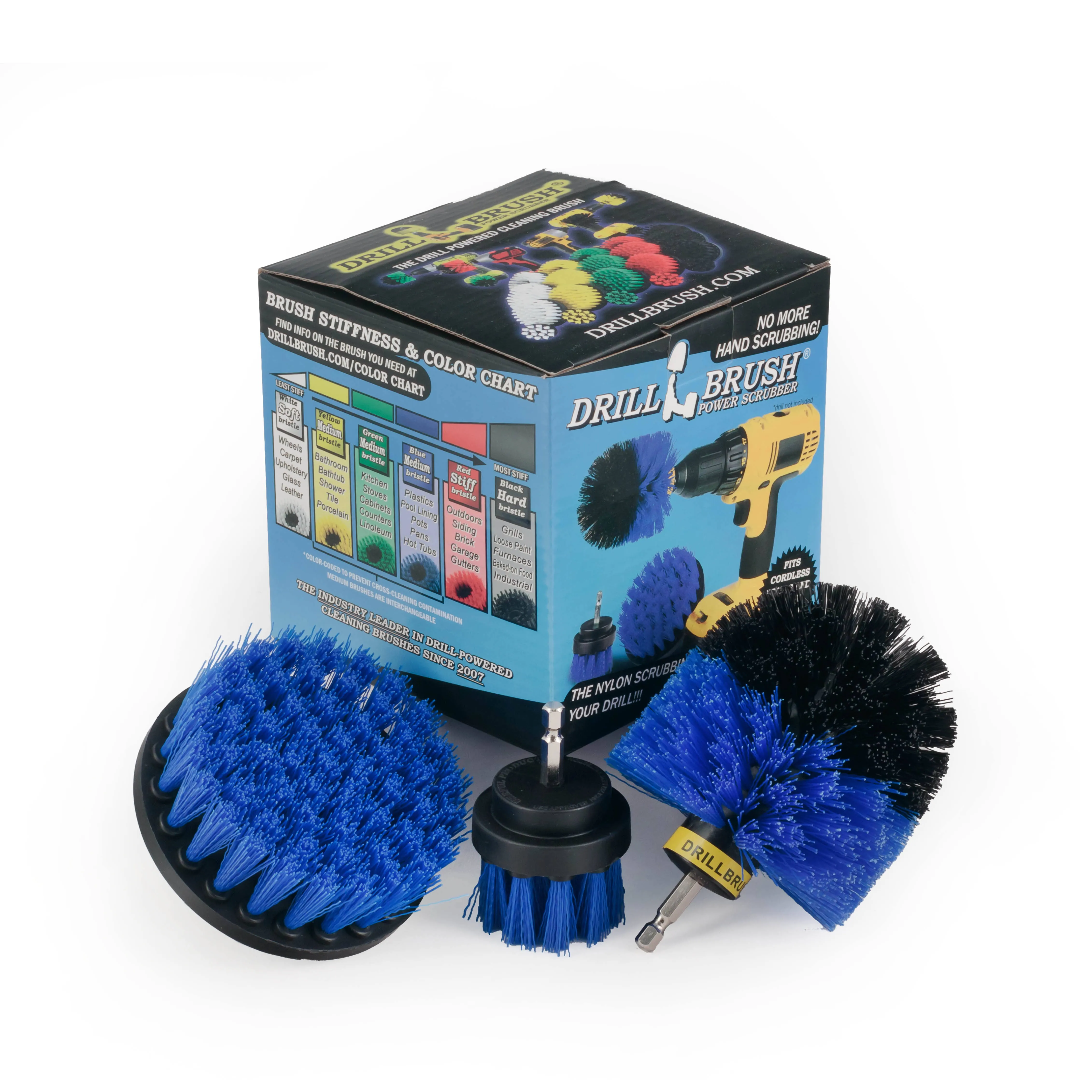 Drill Brush Boat Accessories – Kayak Cleaning Kit – Boat Drill Brush Set - Marine Scrub Brush Attachment for Drill - Rotary Cleaning Brushes for Boats by Drill Brush Power Scrubber by Useful Products